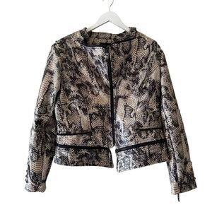 chouyatou Women's Studded Perfect Fit Faux Leather Moto Biker Jacket SZ L